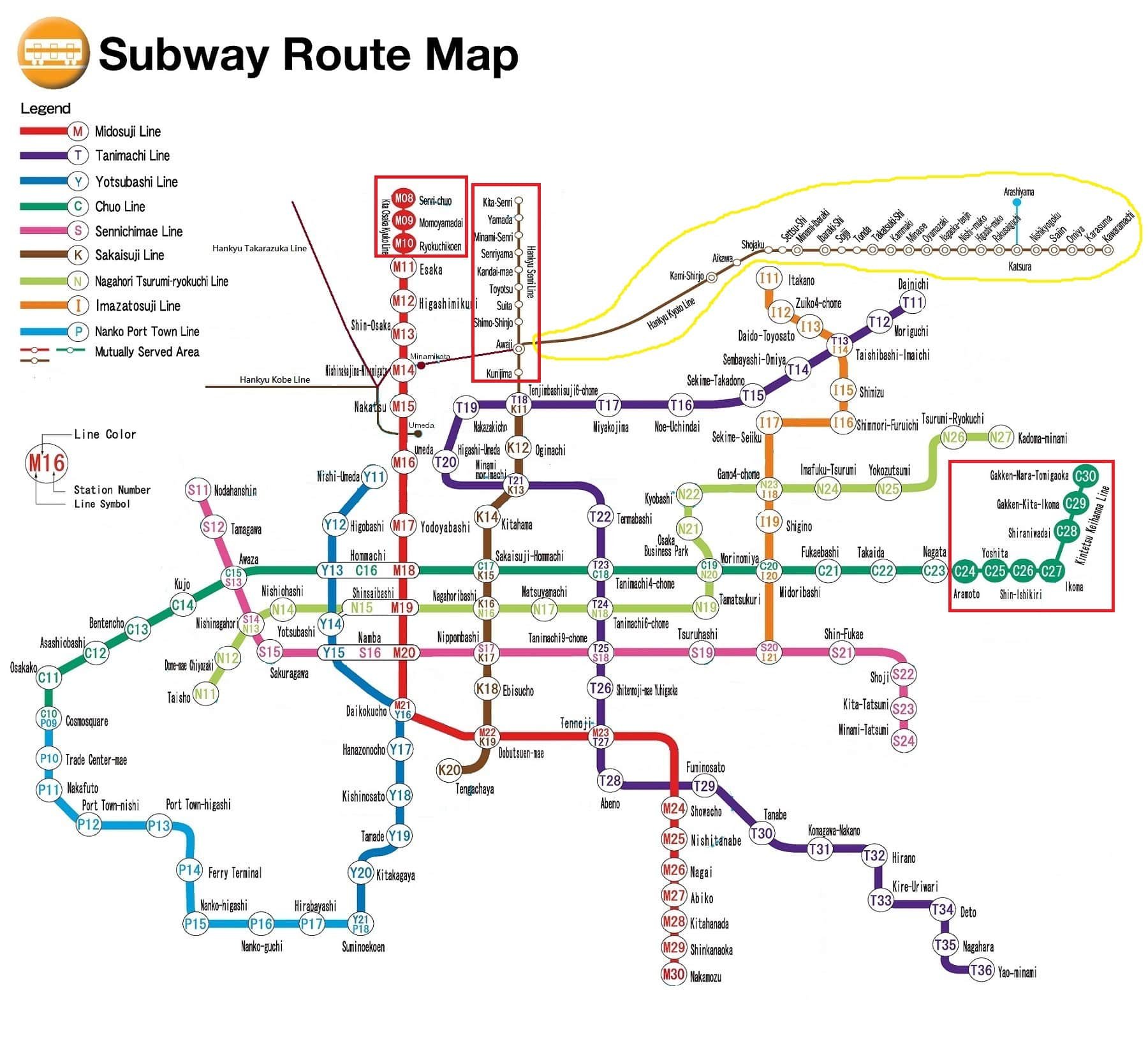 Osaka Metro Osaka Com 591   Osaka Route Map 1 