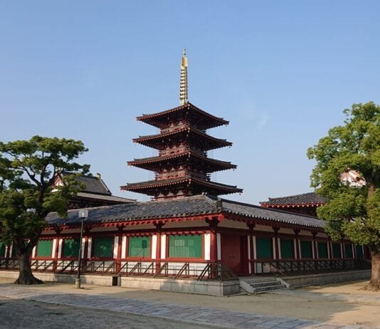 Shitennoji, the first officially commissioned Buddhist temple in Japan.