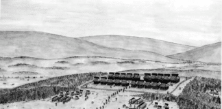 Depiction of storehouses in Naniwa around the 5th century CE. Source: Richard Pearson https://www.researchgate.net/publication/328203195_Osaka_Archaeology