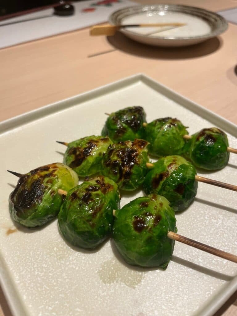 How to make kappo cuisine: brussel sprout yakitori