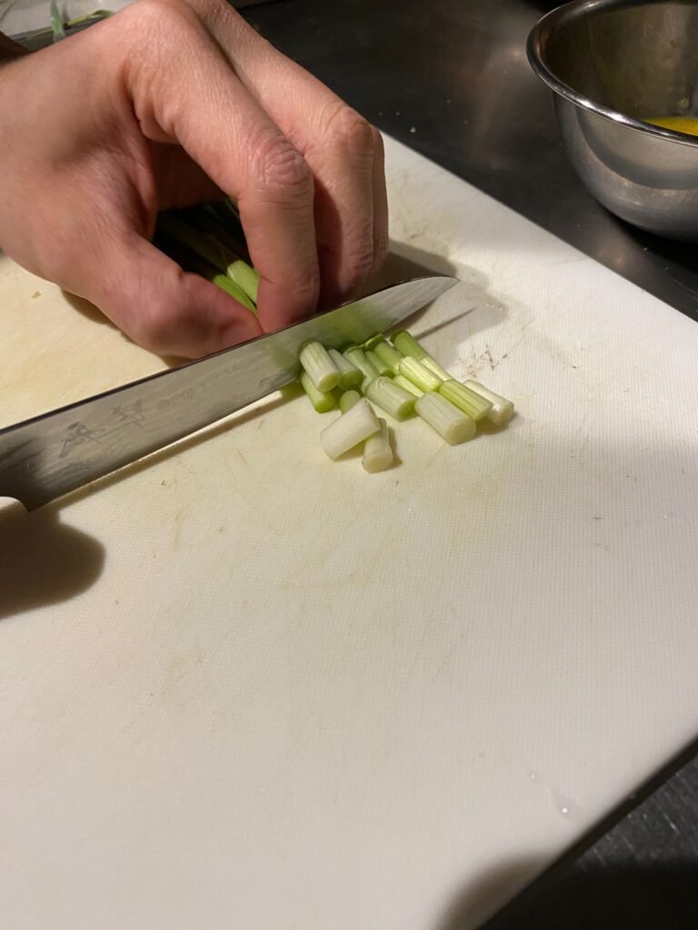 How to make Negiyaki: green onion