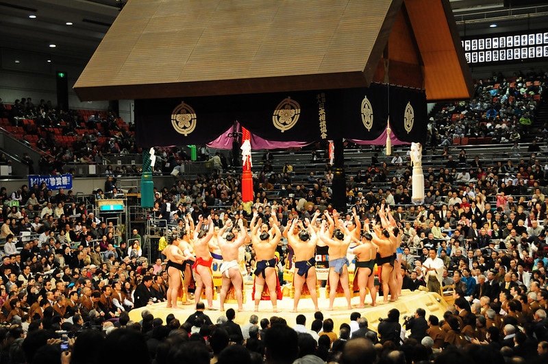 Osaka's Sumo Tournament: Opening ceremony